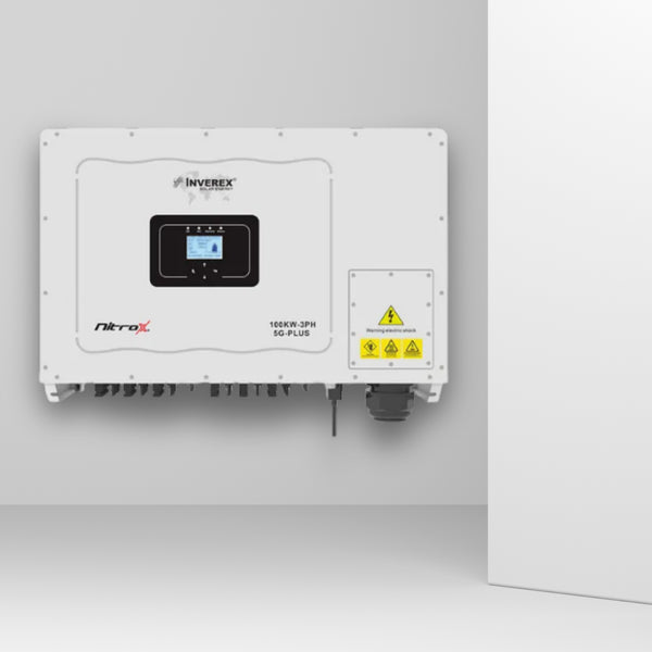 Inverex Nitrox 100 KW hybrid inverter with advanced MPPT technology and high-efficiency power conversion for renewable energy systems.