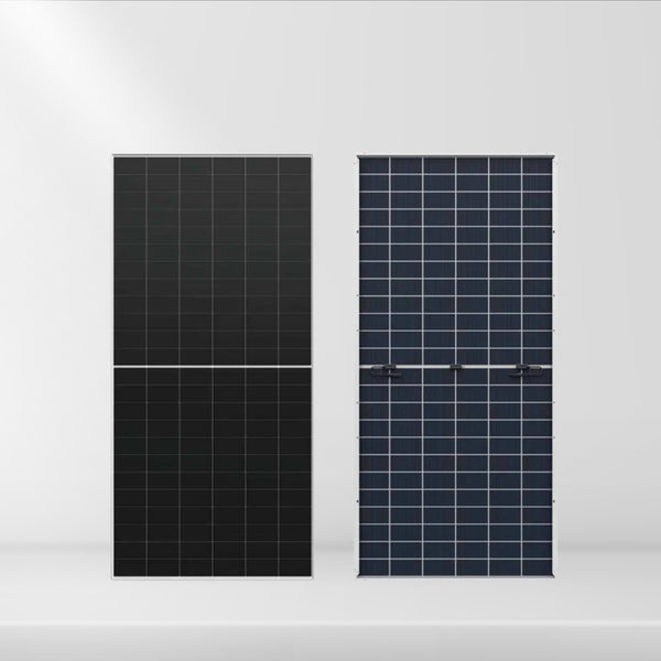 LONGi HiMO-X10 (LR7-72HVD) bifacial dual-glass solar panel with high-efficiency design for commercial and industrial solar installations